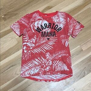 Under Armour Red Tropical Print Kids Tee